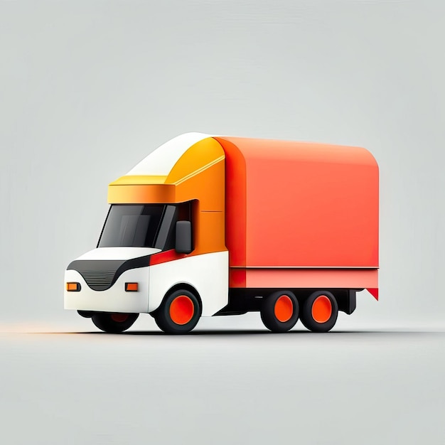 Minimalist truck desgin illustration