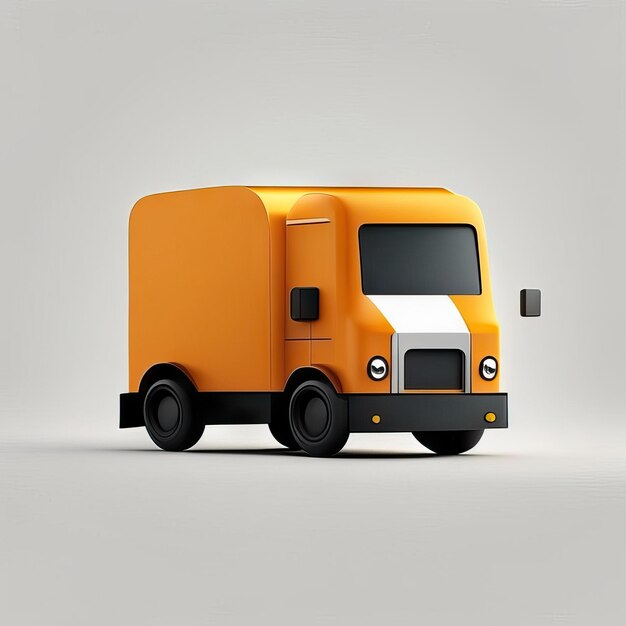 Foto illustrazione minimalista del progetto del camion