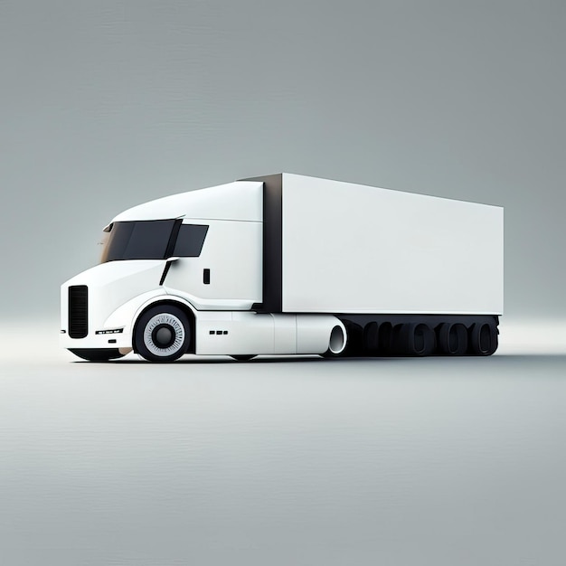 Foto illustrazione di camion minimalista