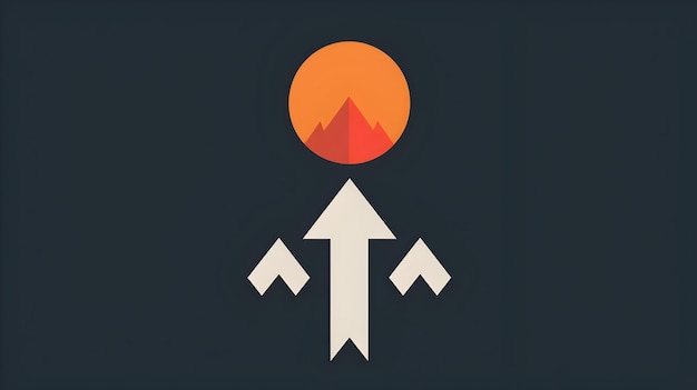 Минималистский дизайн логотипа "Стрелы вверх", представляющий успех и рост бизнеса