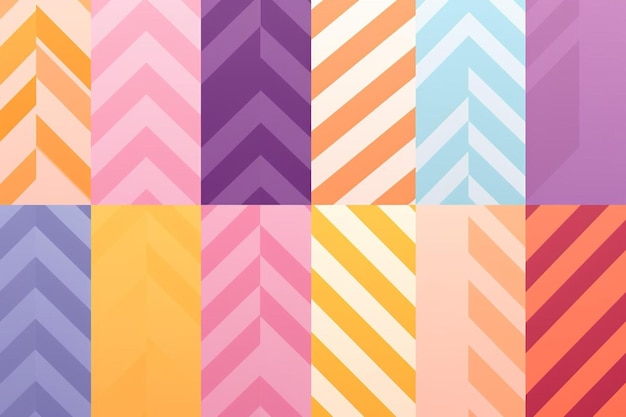 minimalist vector geometric seamless pattern collection set of simple colorful background swatches