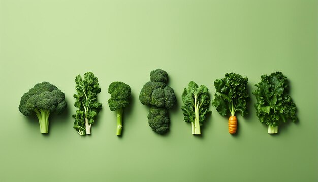 Photo minimalist vegan vegetables