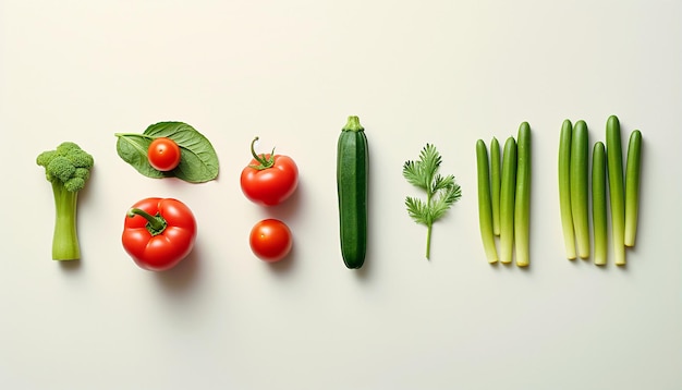 Photo minimalist vegan vegetables