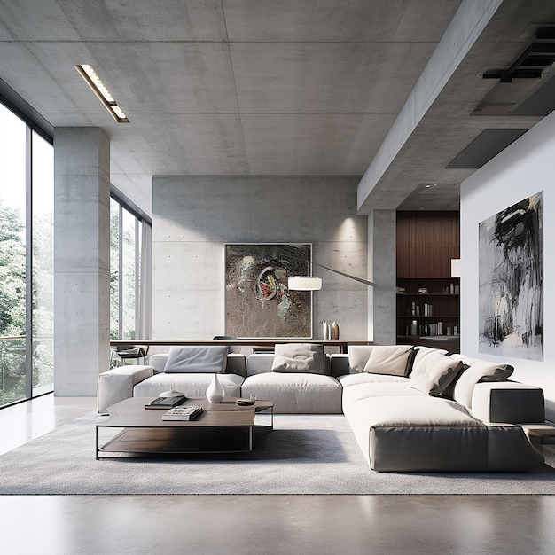 minimalist villa living interior designs