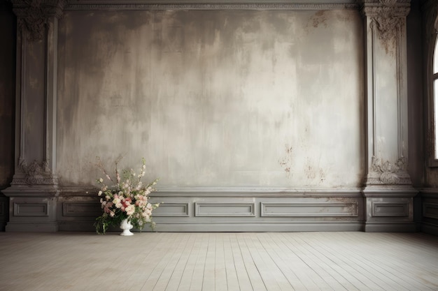 Photo minimalist wall setting for luxury foto shoots generative ai