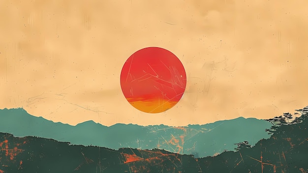 minimalist wallpaper landscape retro vintage