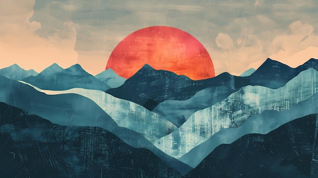 minimalist wallpaper landscape retro vintage