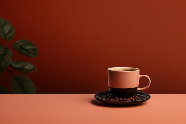 Photo minimalist wallpaper with a coffee