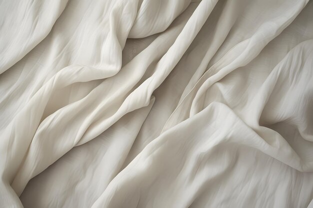 Минималистское белое постельное белье с уютным одеялом и подушкой для спокойной обстановки в спальне