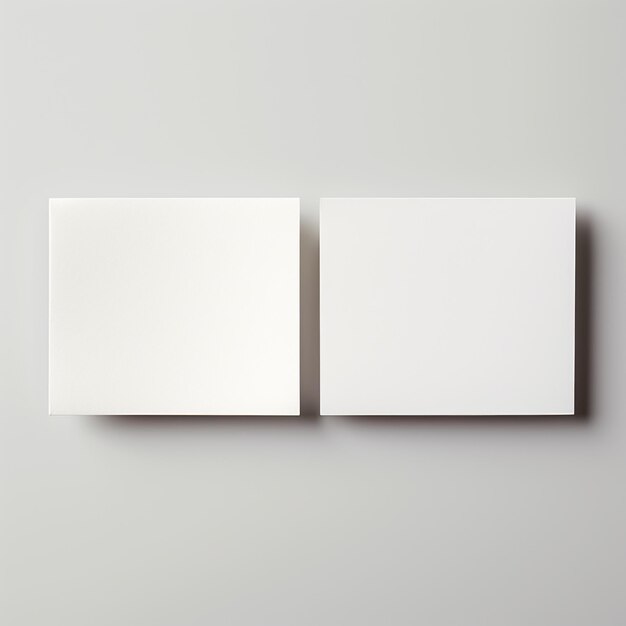 Photo minimalist white card mockup showcase your design on front and back