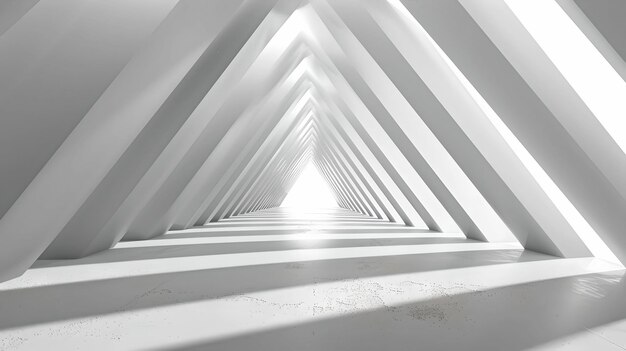 Minimalist White Geometric Structure Modern Design Inspiration Abstract Architectural Background for Creative Projects AI