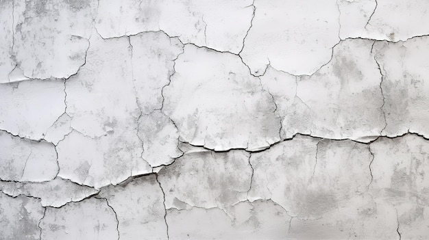 사진 미니멀리즘 백색 벽 균열 텍스처 효과