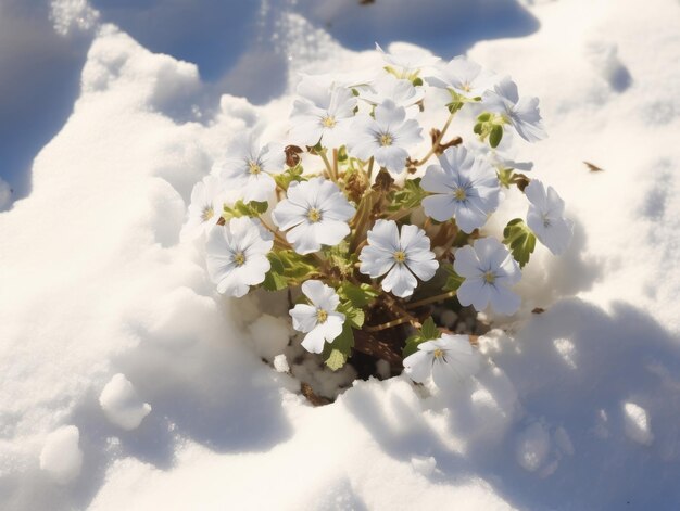 Minimalist winter landscape composition