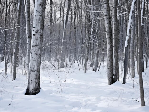 Minimalist winter landscape composition