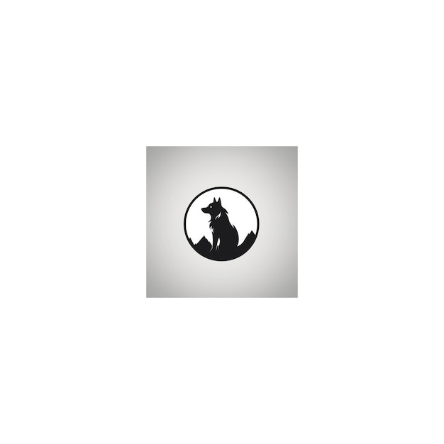 Photo minimalist wolf design logo24