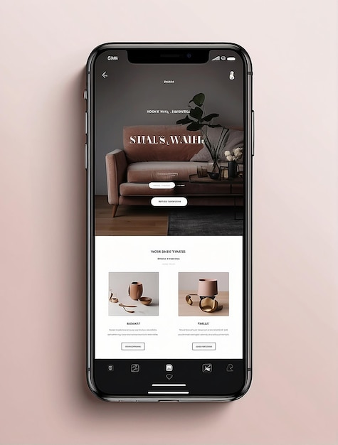 Minimalist WooCommerce website home page landing page product landing pagefor mobile
