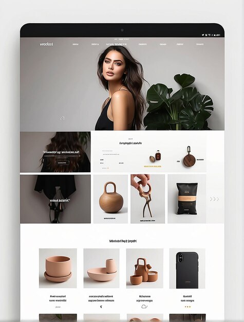 Photo minimalist woocommerce website home page landing page product landing pagefor mobile