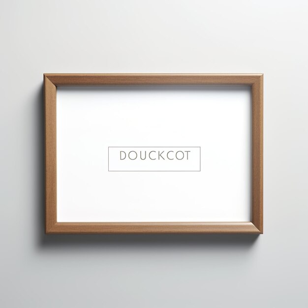 Minimalist wooden frame mockup