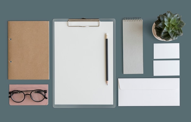 Minimalist workspace mock-up 