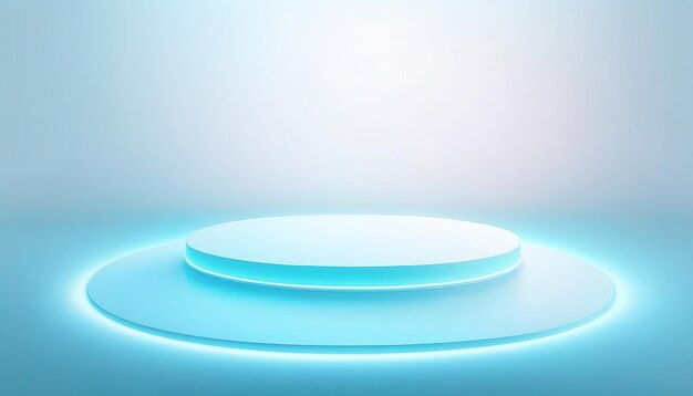 Minimalistic abstract blurry light blue background for product presentation