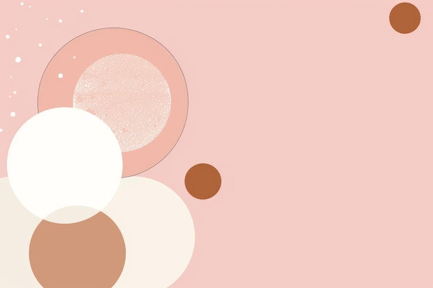 minimalistic abstract illustration with overlapping circles in peach and cream tones
