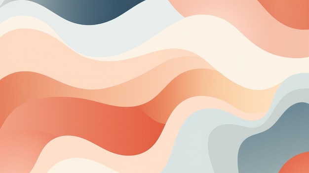 Minimalistic abstract shapes in a soothing vector background