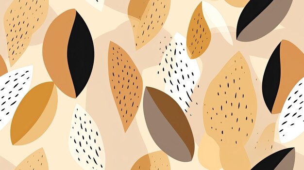 minimalistic abstract shapes that resemble paper cutouts of leaves