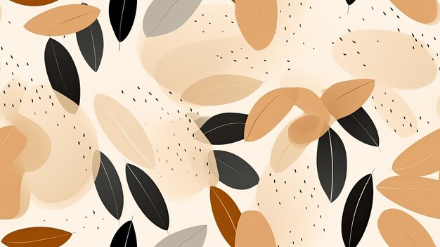 минималистические абстрактные формы, напоминающие бумажные вырезы листьев