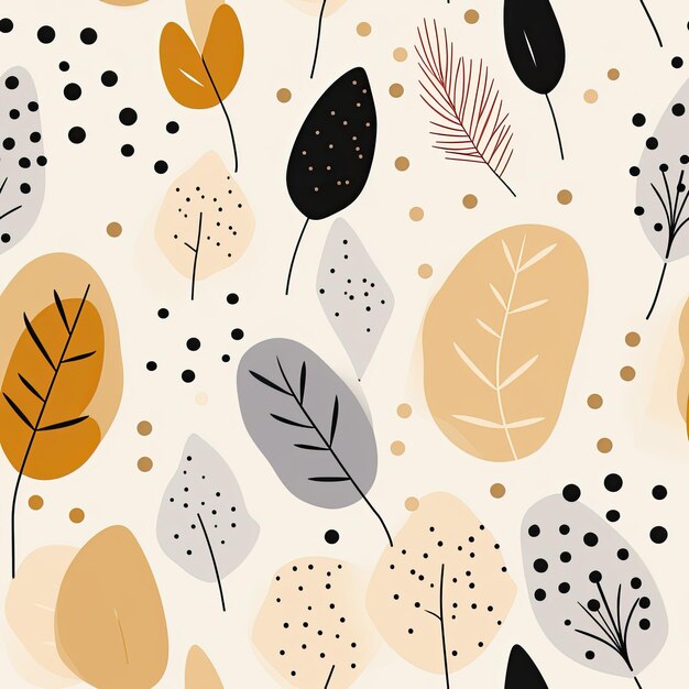 minimalistic abstract shapes that resemble paper cutouts of leaves