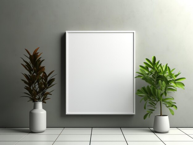 Minimalistic AIGenerated Wall Art Mockup