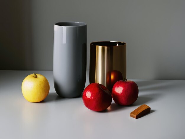 Minimalistic, austere still life of household itemsю Generative AI