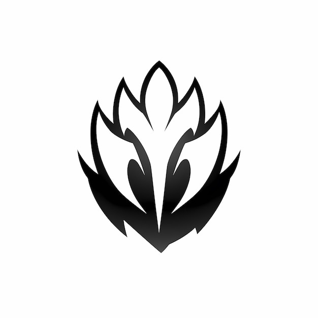 Photo minimalistic black and white faction icon of a bear paw a faction of orcs