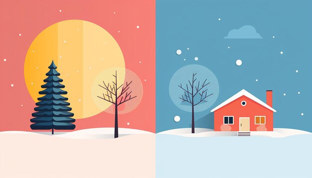 Photo minimalistic colorful january winter cozy