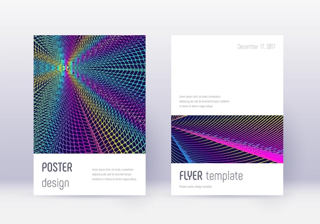 Minimalistic cover design template set Rainbow ab