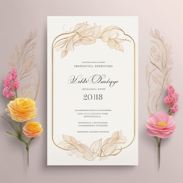 minimalistic creative professional wedding invitation cards design