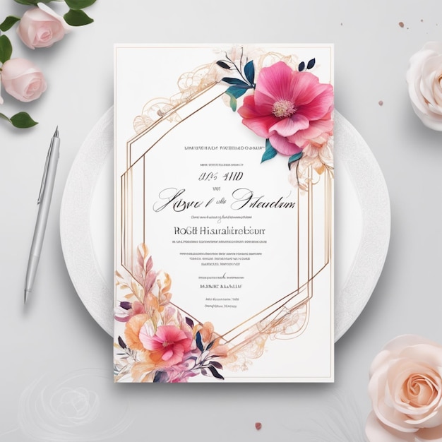 minimalistic creative professional wedding invitation cards design