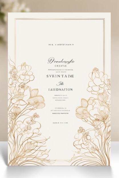 Foto design minimalista e creativo di biglietti d'invito per matrimonio professionale
