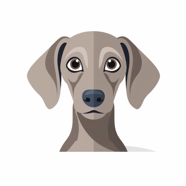 Photo minimalistic dachshund dog illustration with big eyes