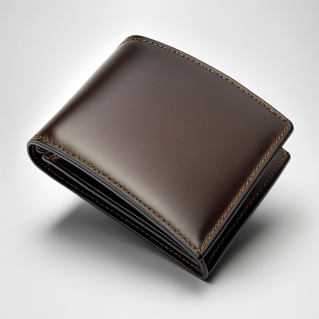 Minimalistic design Elegant wallet on the surface Created using Generative AI technology