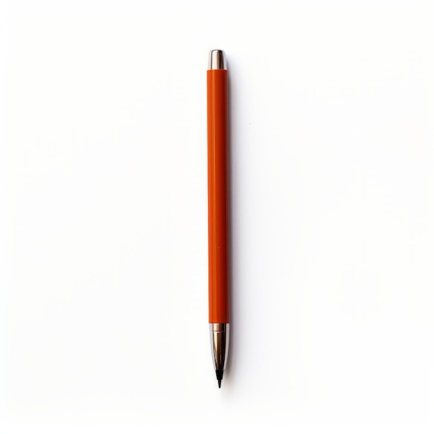 Photo minimalistic elegance a bird'seye view of a bic pen on a white backdrop