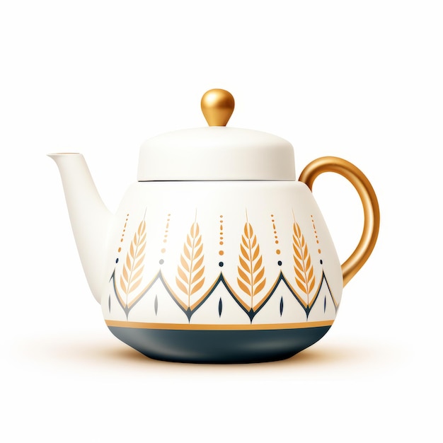 Minimalistic Elegance Scandinavian Teapot in a Clean Vector Image