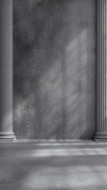 Foto eleganza minimalista sfondi grigi verticali per applicazioni di design versatili parete mobile verticale