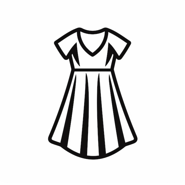 Photo minimalistic flat dress icon on white background