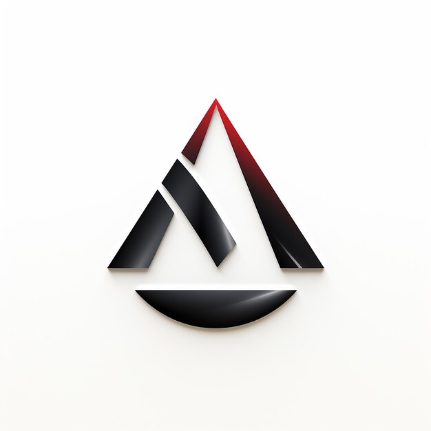 minimalistic flat letter logo plain white background