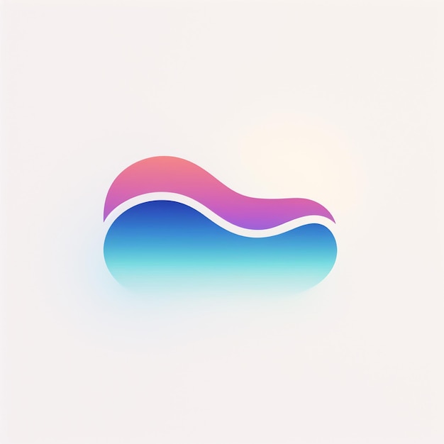 A minimalistic flat vector logo with a subtle gradient and a modern font