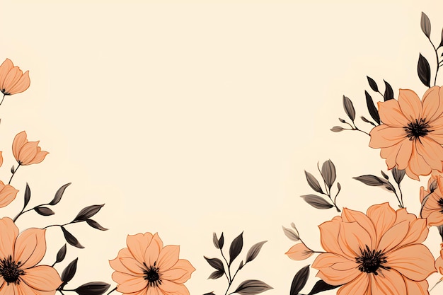 Minimalistic floral wallpaper