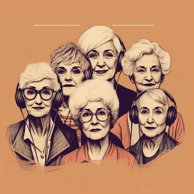 Photo minimalistic front cover for indie old ladies' next lp