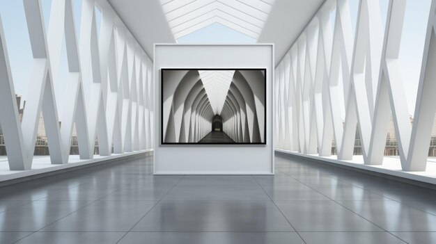 Foto mockup artistico di cornice minimalista futuristica