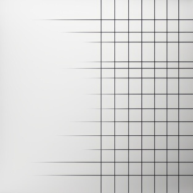 Photo minimalistic grid design on white background with clean lines