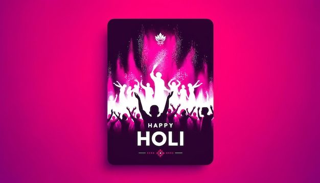 Minimalistic Holi Festival Banner Design